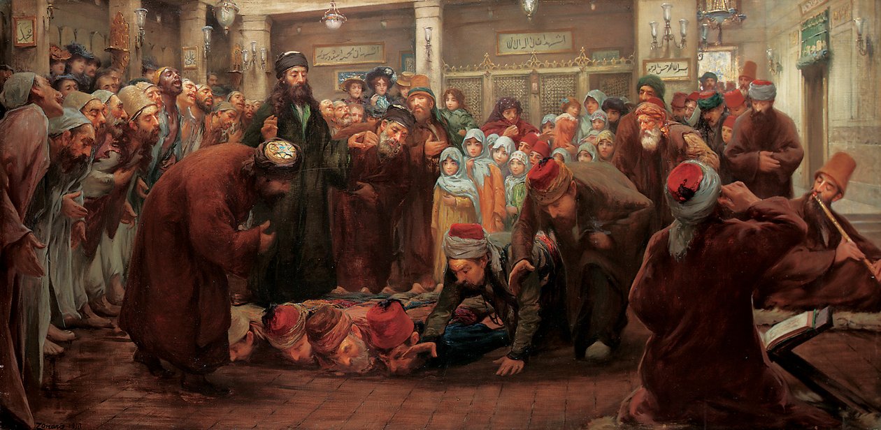 Dervis szertartás alkotó: Fausto Zonaro
