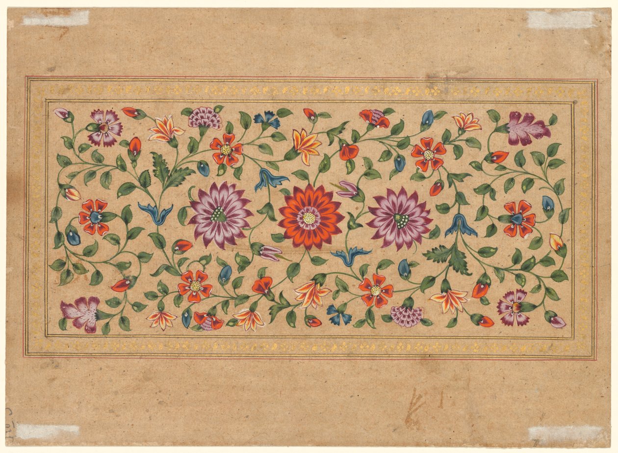 Gördülő virágszőlő, 1755. alkotó: Fayzullah