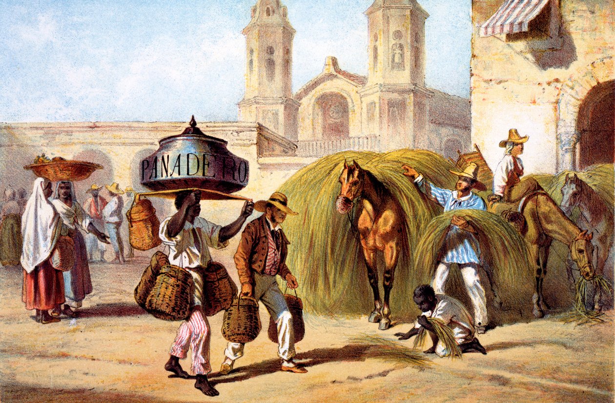 A pék és a szalmaárus, 1840 alkotó: Federico Mialhe