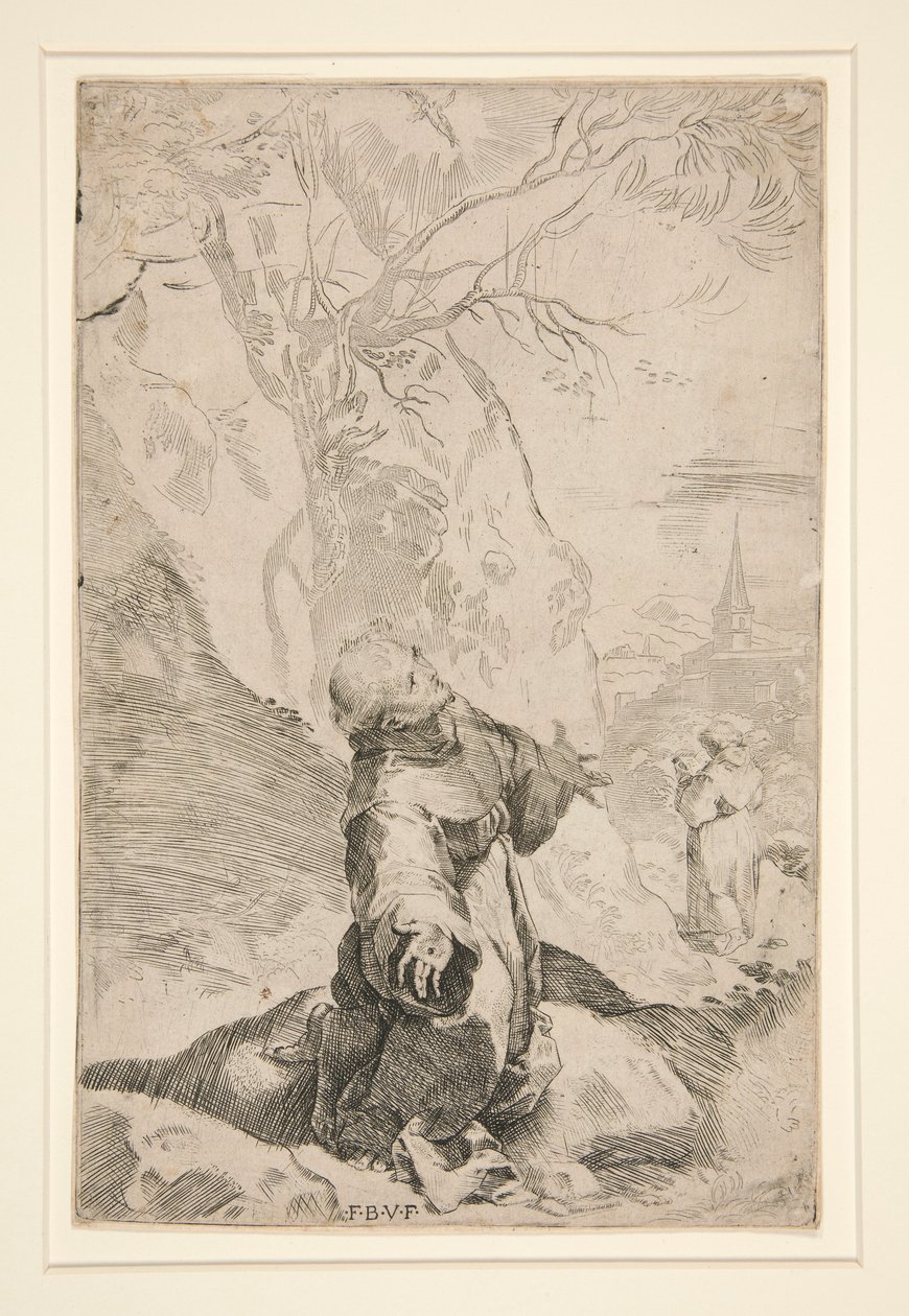 Szent Ferenc a stigmákat fogadja alkotó: Federico Barocci