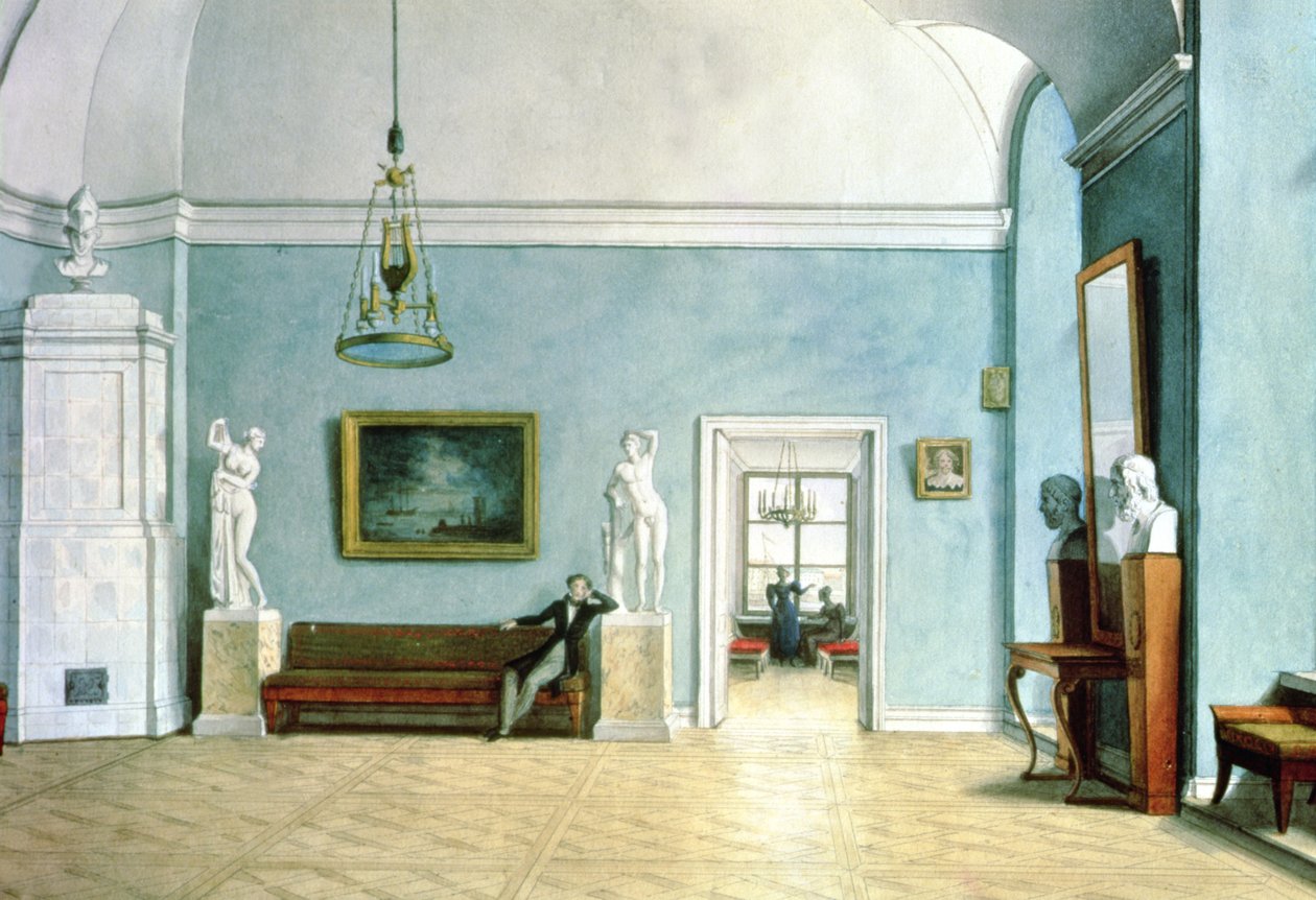 Neoklasszikus belső tér, 1820 körüli évek alkotó: Fedor Petrovich Tolstoy