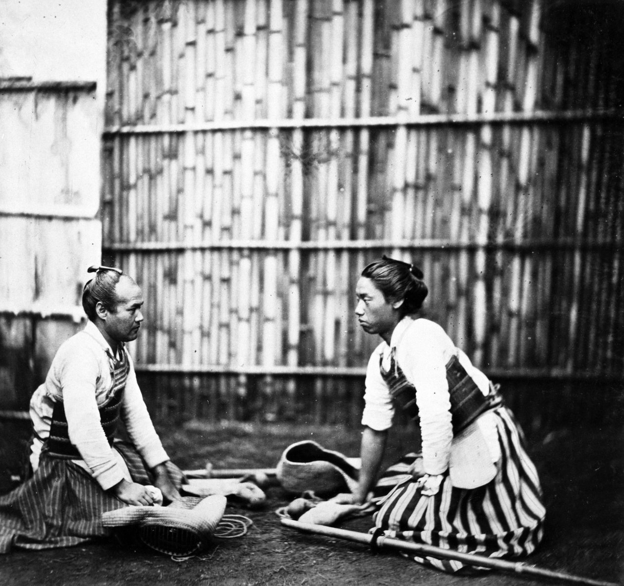 Japán „vívók”, 1860 körül alkotó: Felice Beato