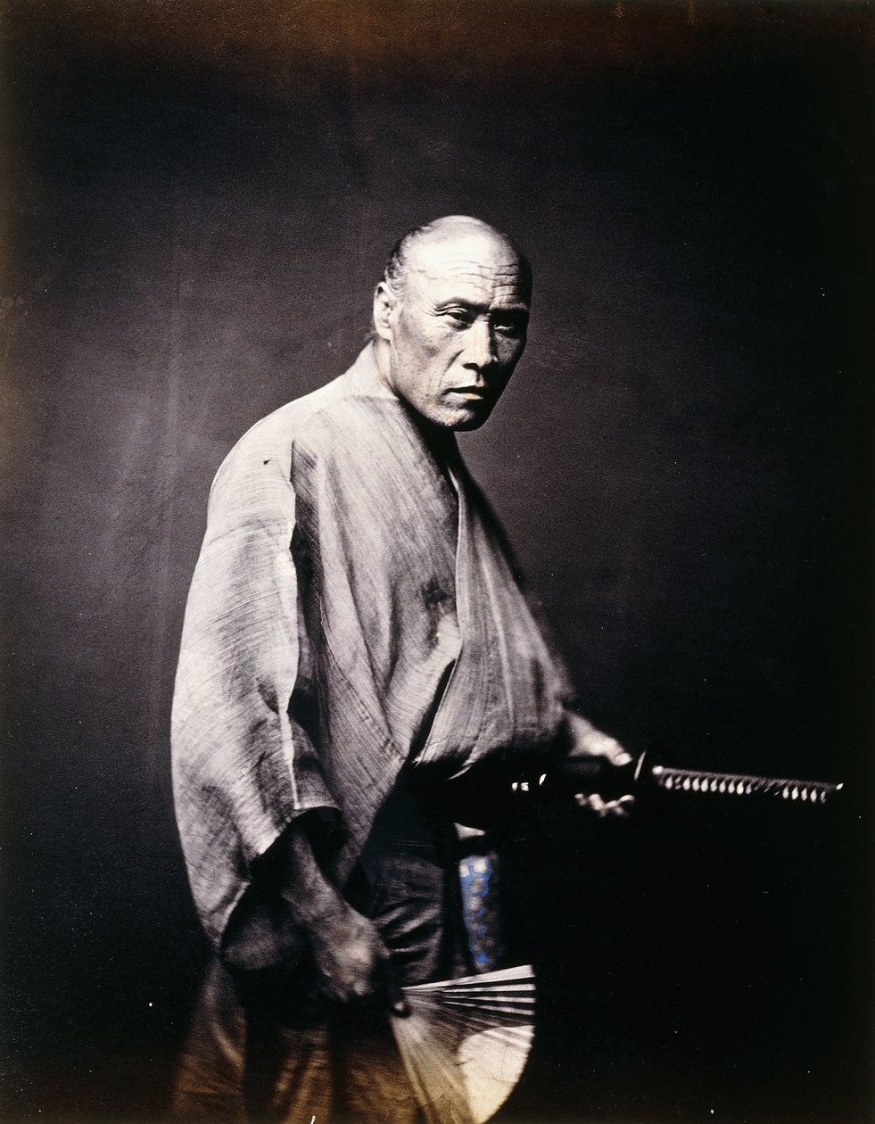 Egy japán szamuráj, 1864-1866 körül alkotó: Felice Beato