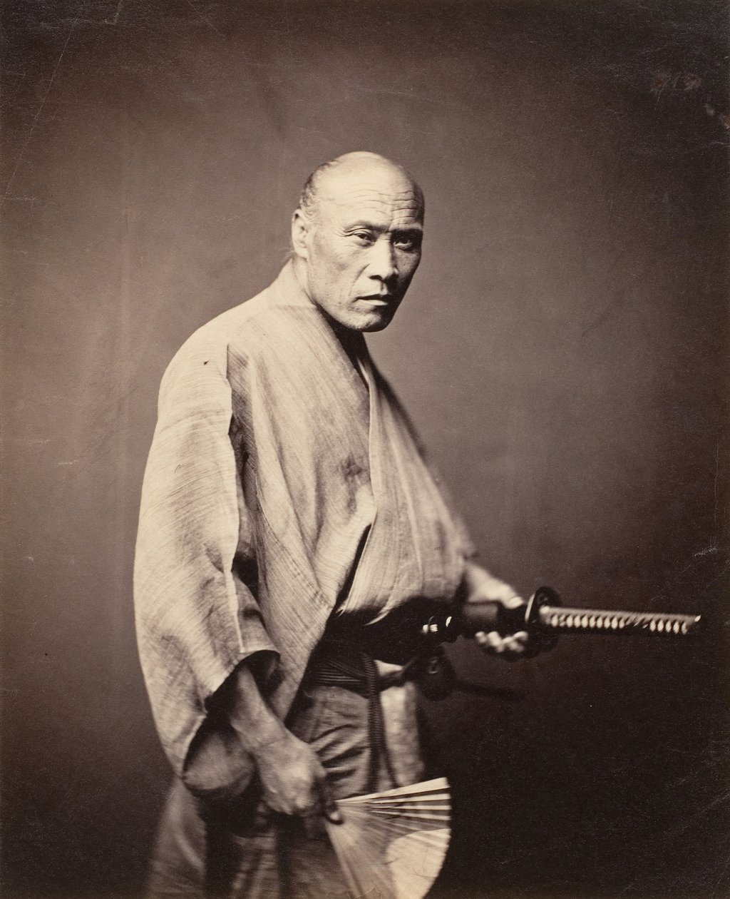 Szamuráj, Yokohama, 1864-65. alkotó: Felice Beato