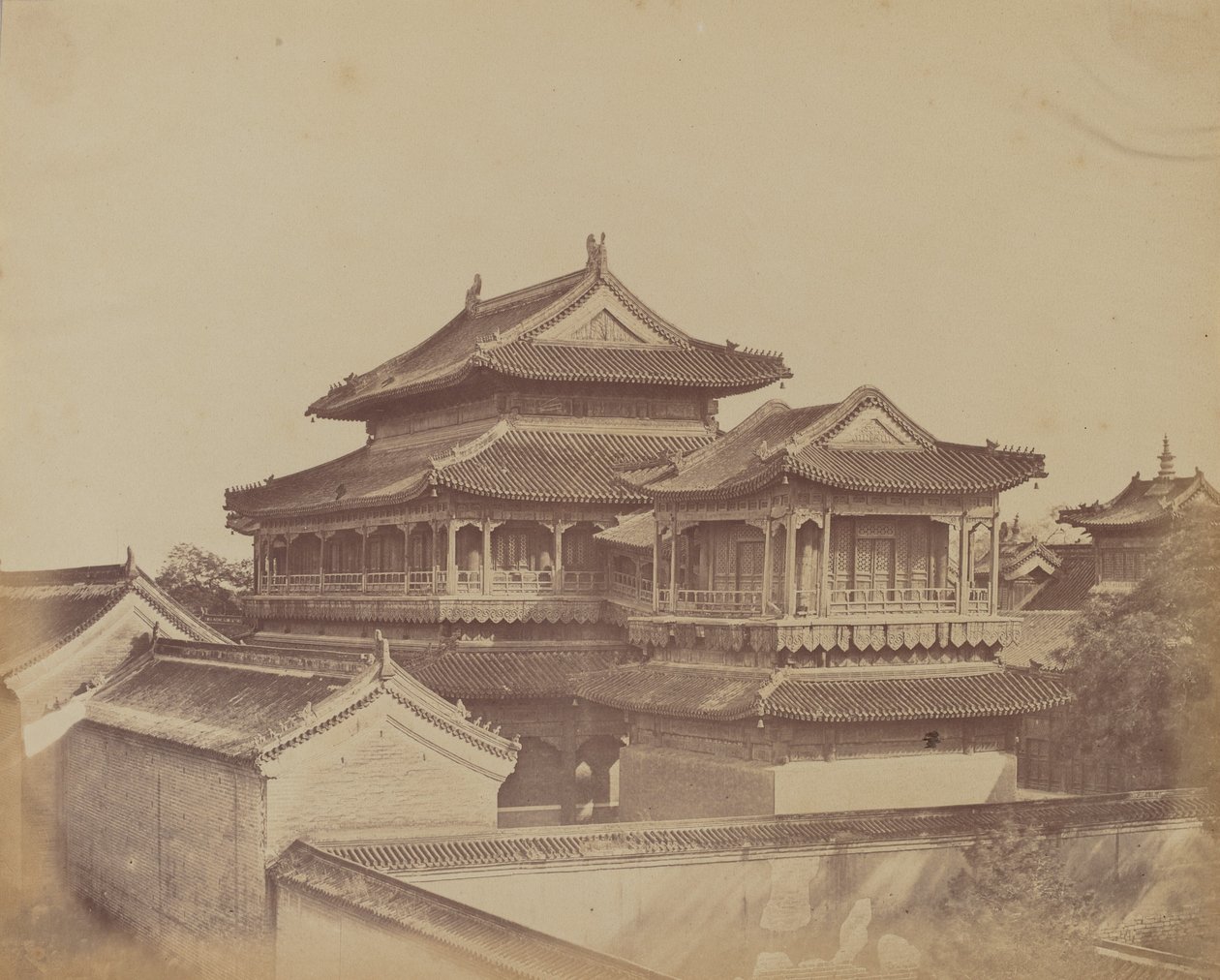 Konfuciusz temploma, Pekin, 1860. október, 1860. alkotó: Felice Beato