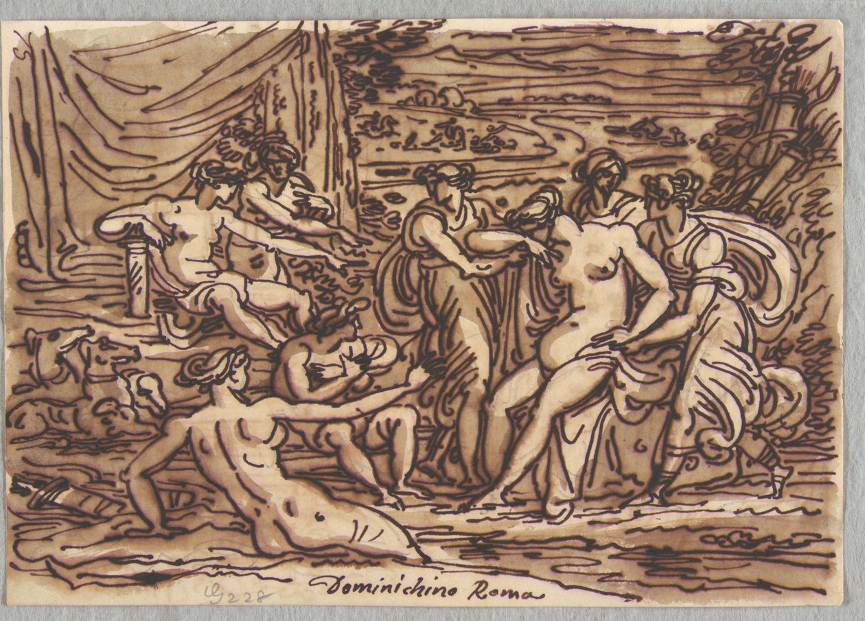 Diana és Callisto, Domenichino után alkotó: Felice Giani