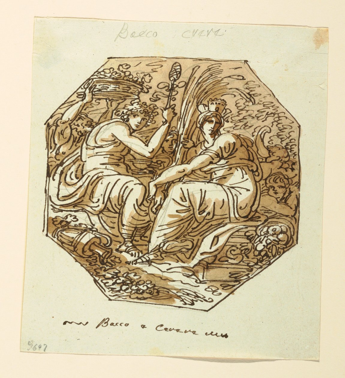 Rajz, Bacchus és Ceres alkotó: Felice Giani