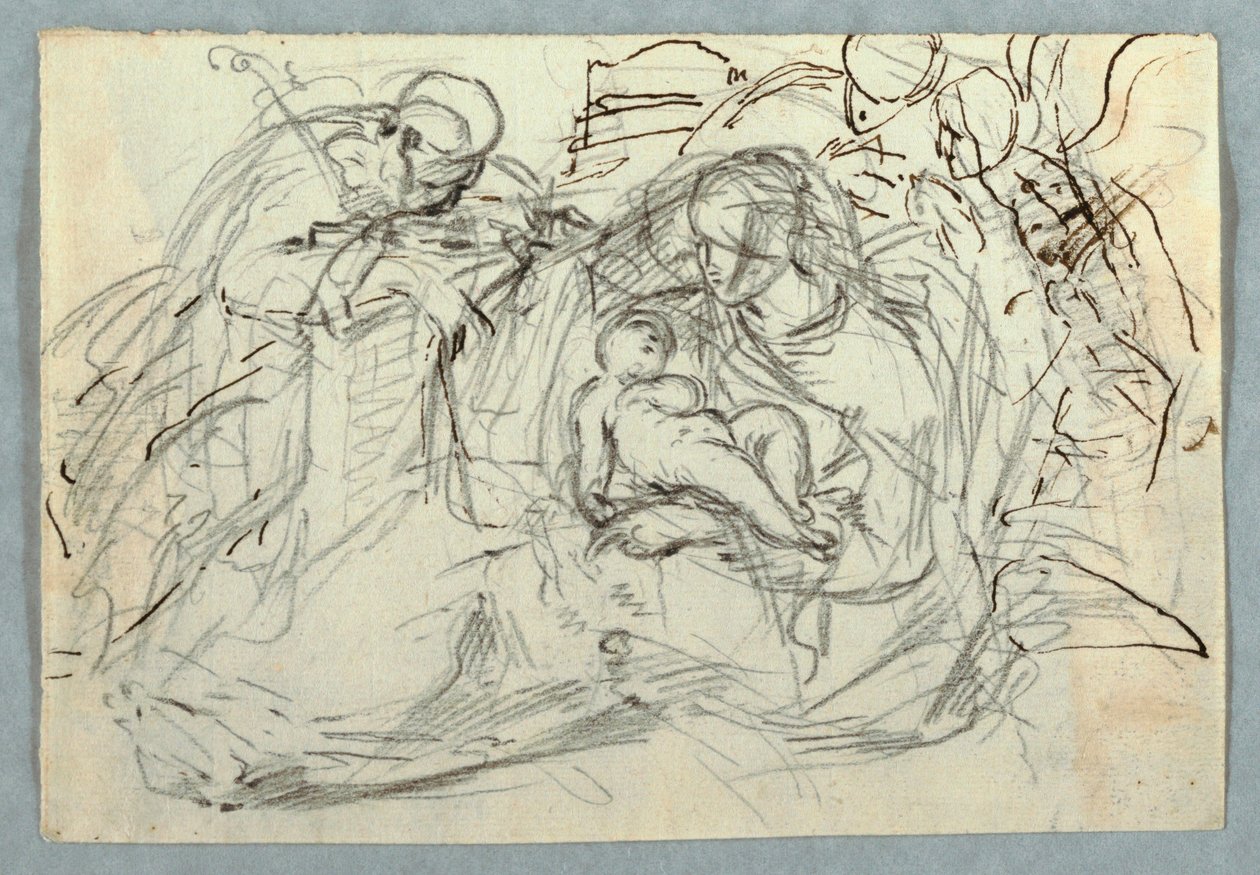 Rajz, Szent család, 1800-1825 alkotó: Felice Giani