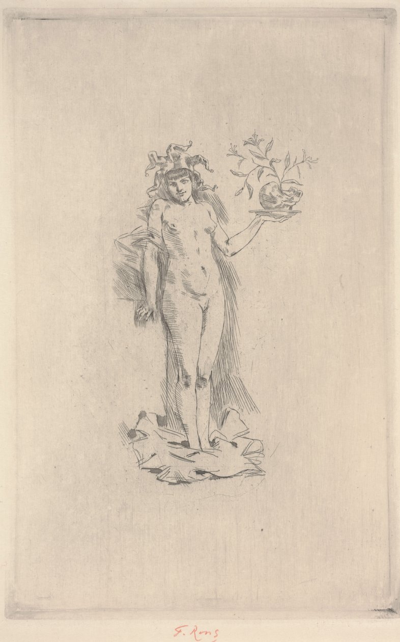 Folie tánc (rézkarc) alkotó: Félicien Rops