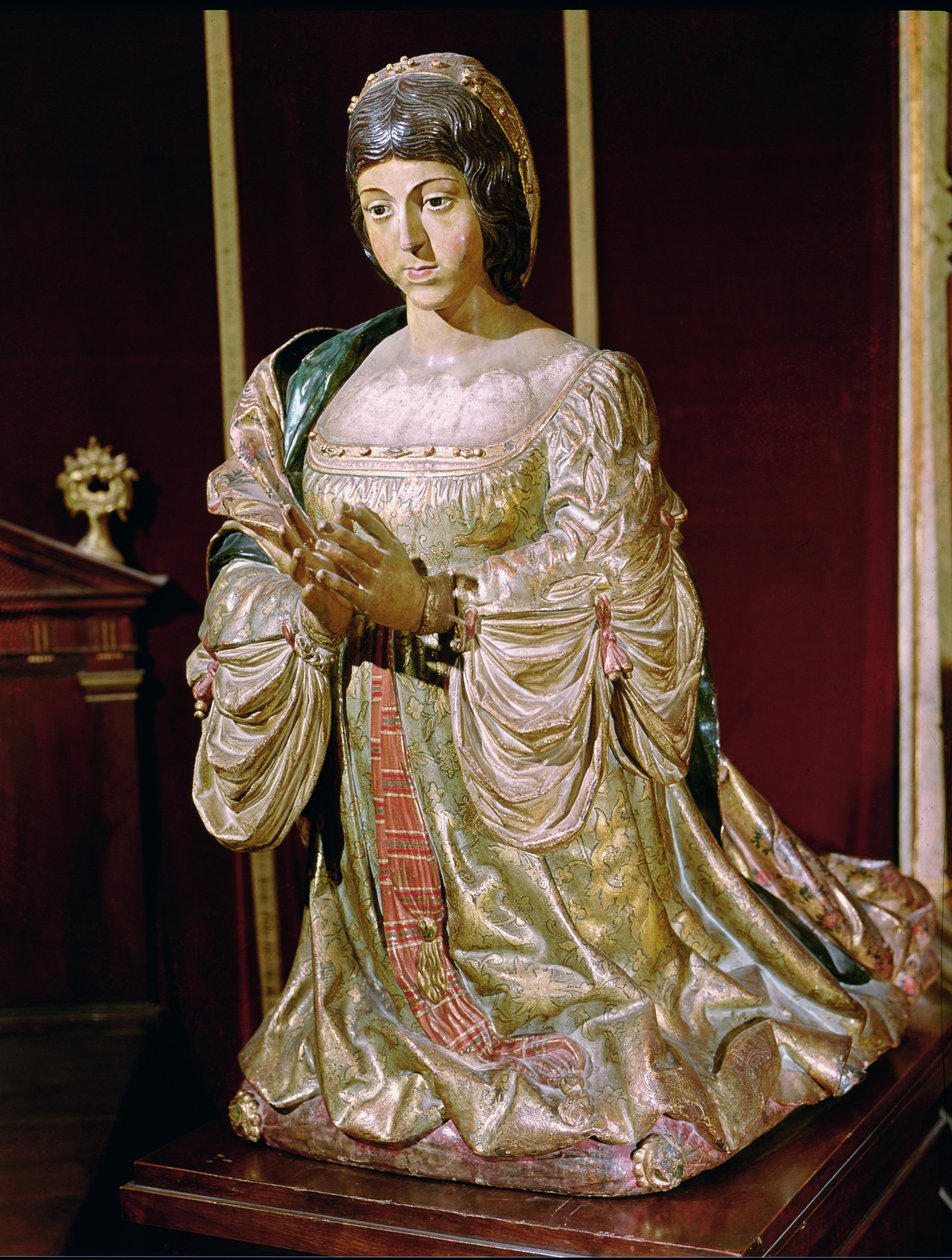 Kasztíliai Izabella (1451-1504) az imádságban, 1520-22 (polikróm fa) alkotó: Felipe Bigarny or Vigarny