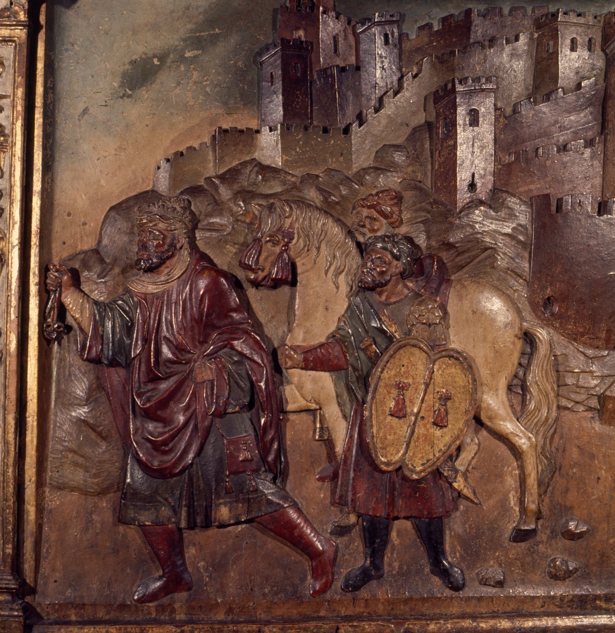 Granada utolsó muszlim királya 1492-ben hagyta el a várost (faragott fa) alkotó: Felipe Bigarny or Vigarny