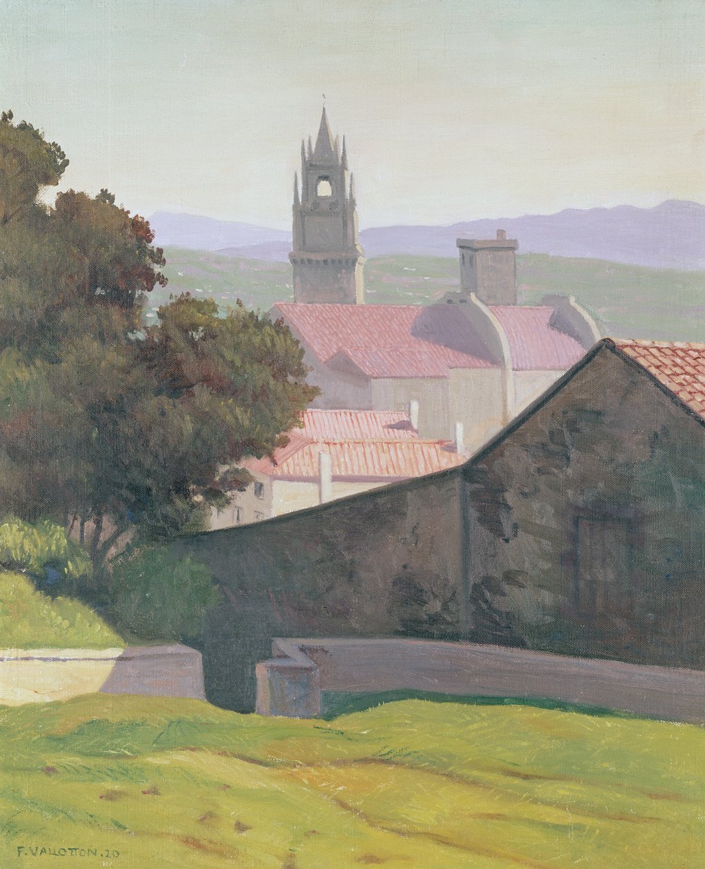 Tájkép templommal, 1920 alkotó: Felix Edouard Vallotton