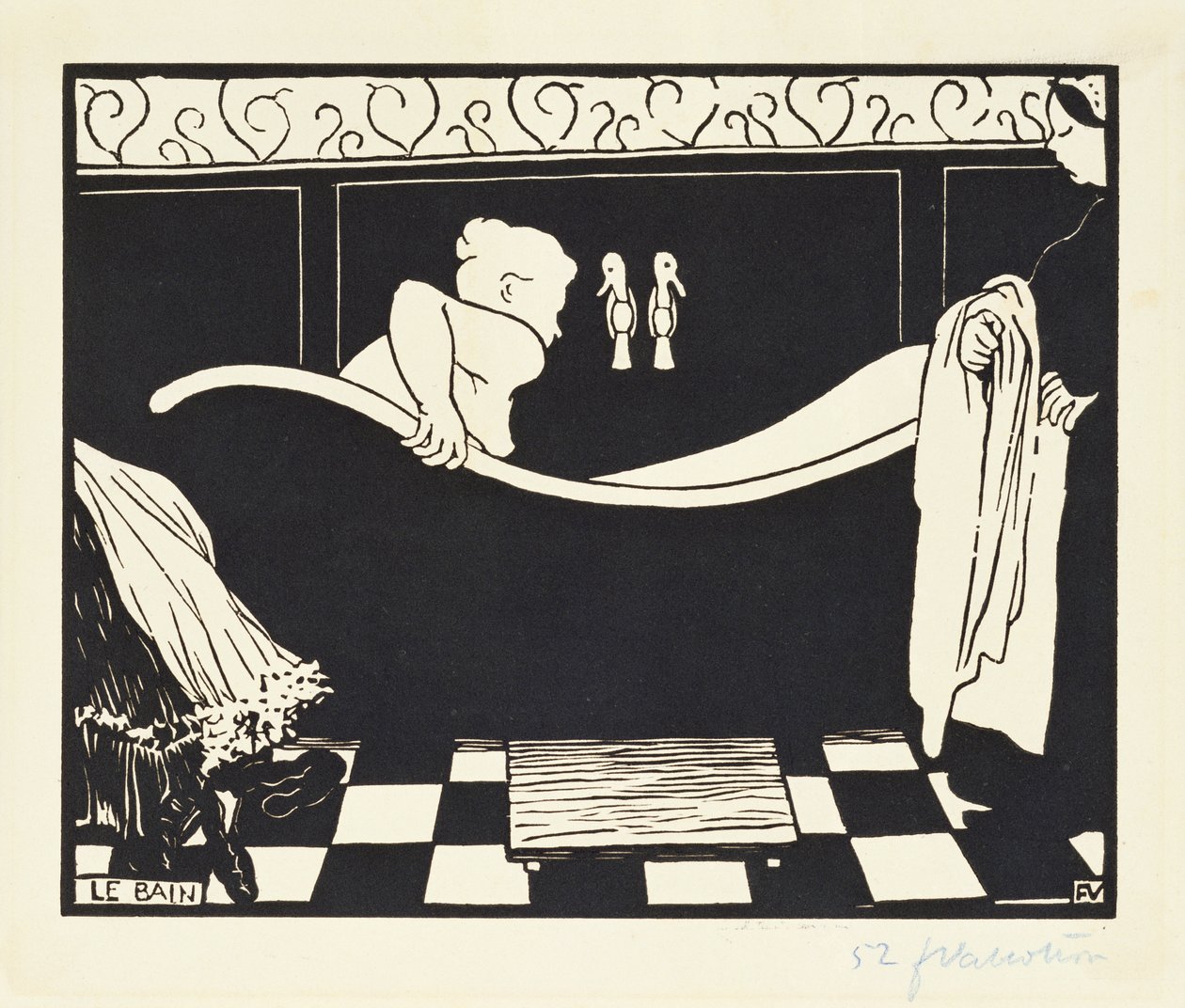 A fürdő, 1894 alkotó: Felix Edouard Vallotton