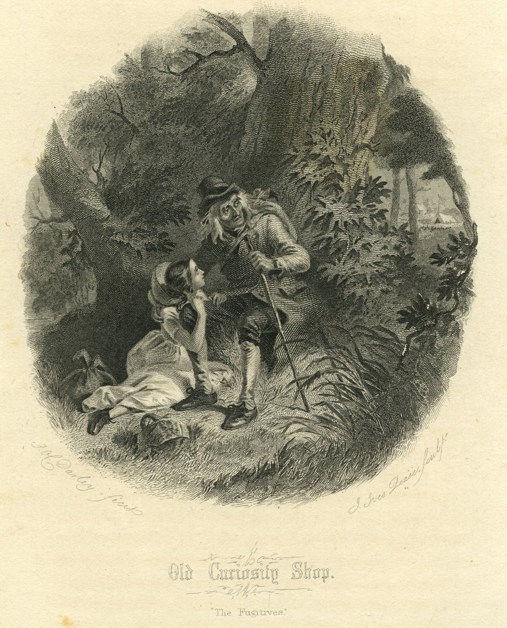 Old Curiosity Shop: Joseph Ives Pease (1809-83) metszete, 1868. alkotó: Felix Octavius Carr Darley