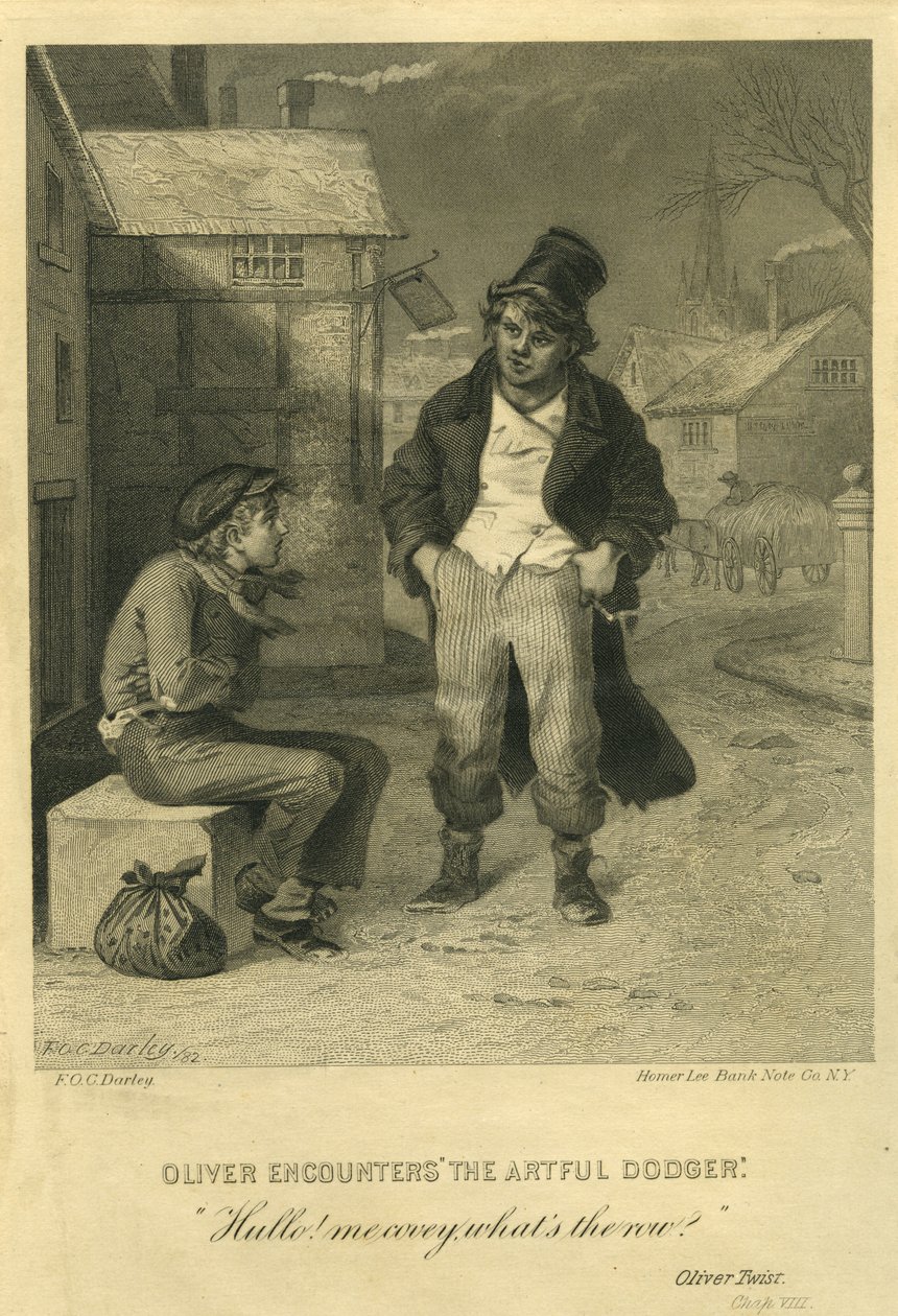 Oliver találkozik a "The Artful Dodger"-vel alkotó: Felix Octavius Carr Darley