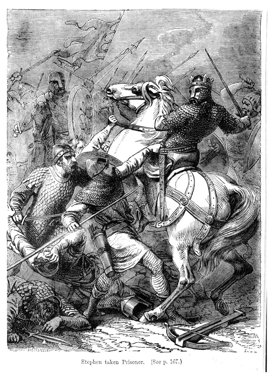 István (kb.1097-1154) Matilda erői által fogságba esett (1102-1167) 1141-ben alkotó: Felix Philippoteaux