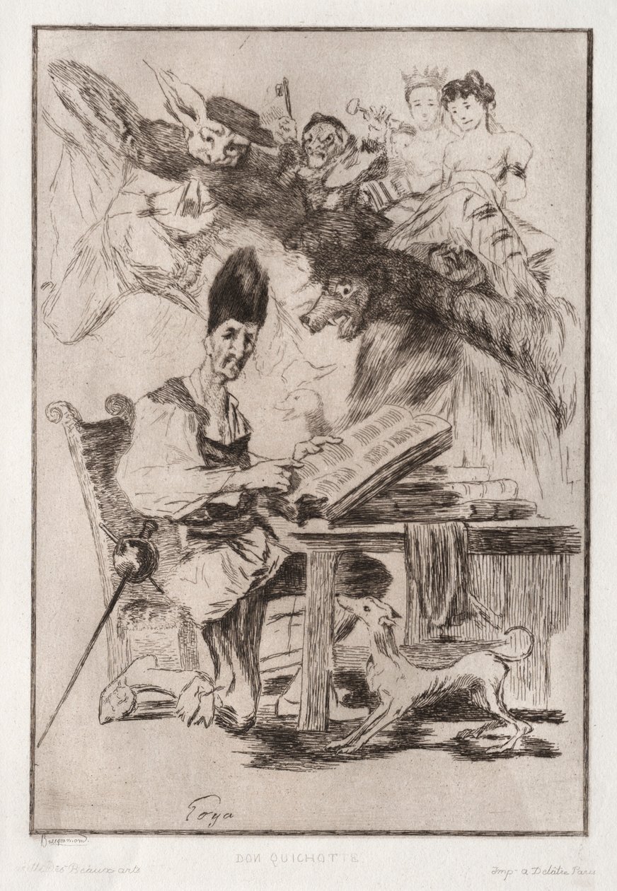 Don Quichote, Goya után alkotó: Felix Bracquemond