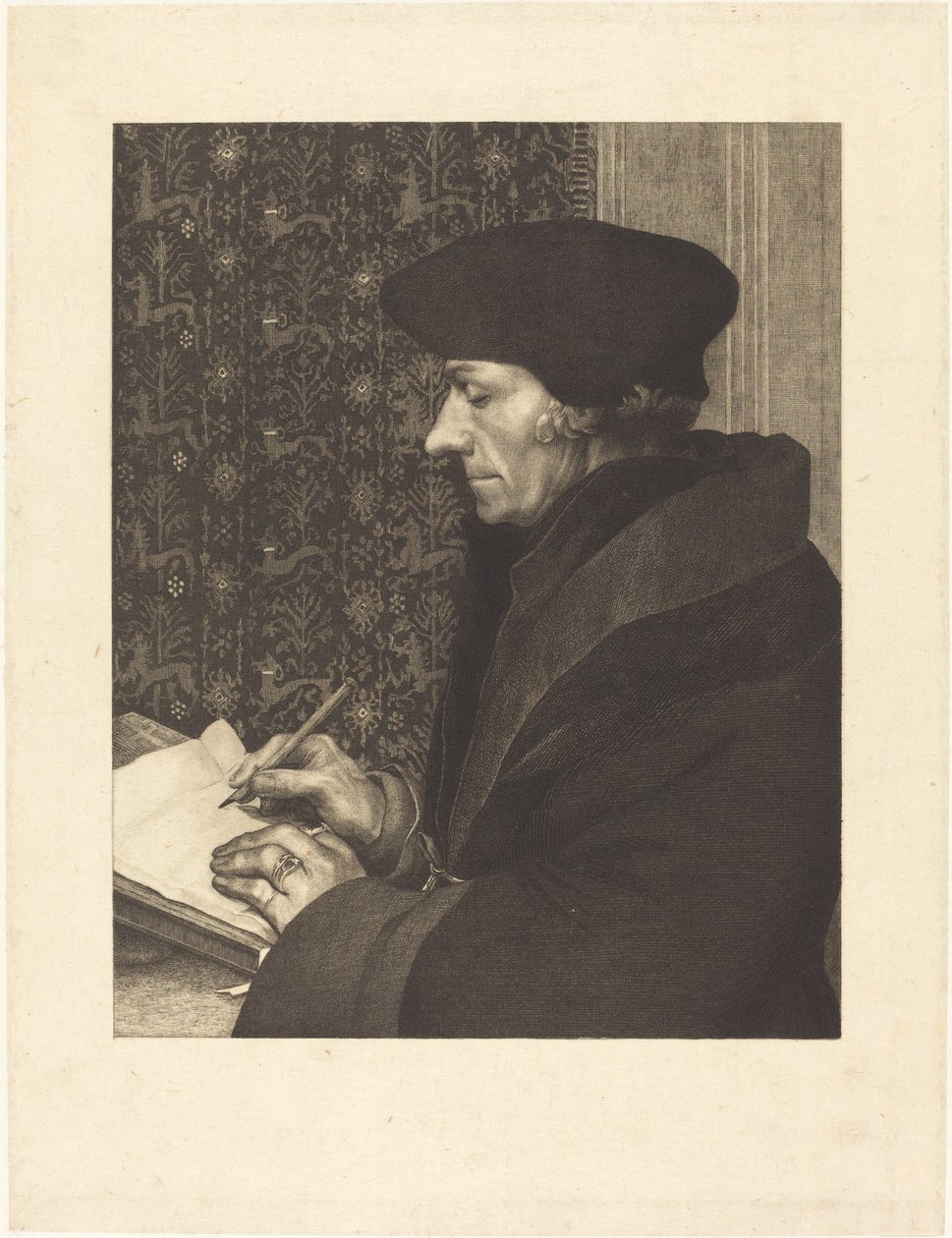 Erasmus, 1863. alkotó: Felix Bracquemond