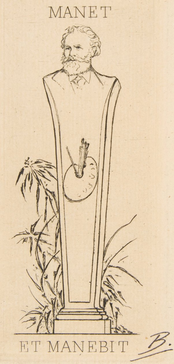 Manet ex-librise, 1875. alkotó: Felix Bracquemond