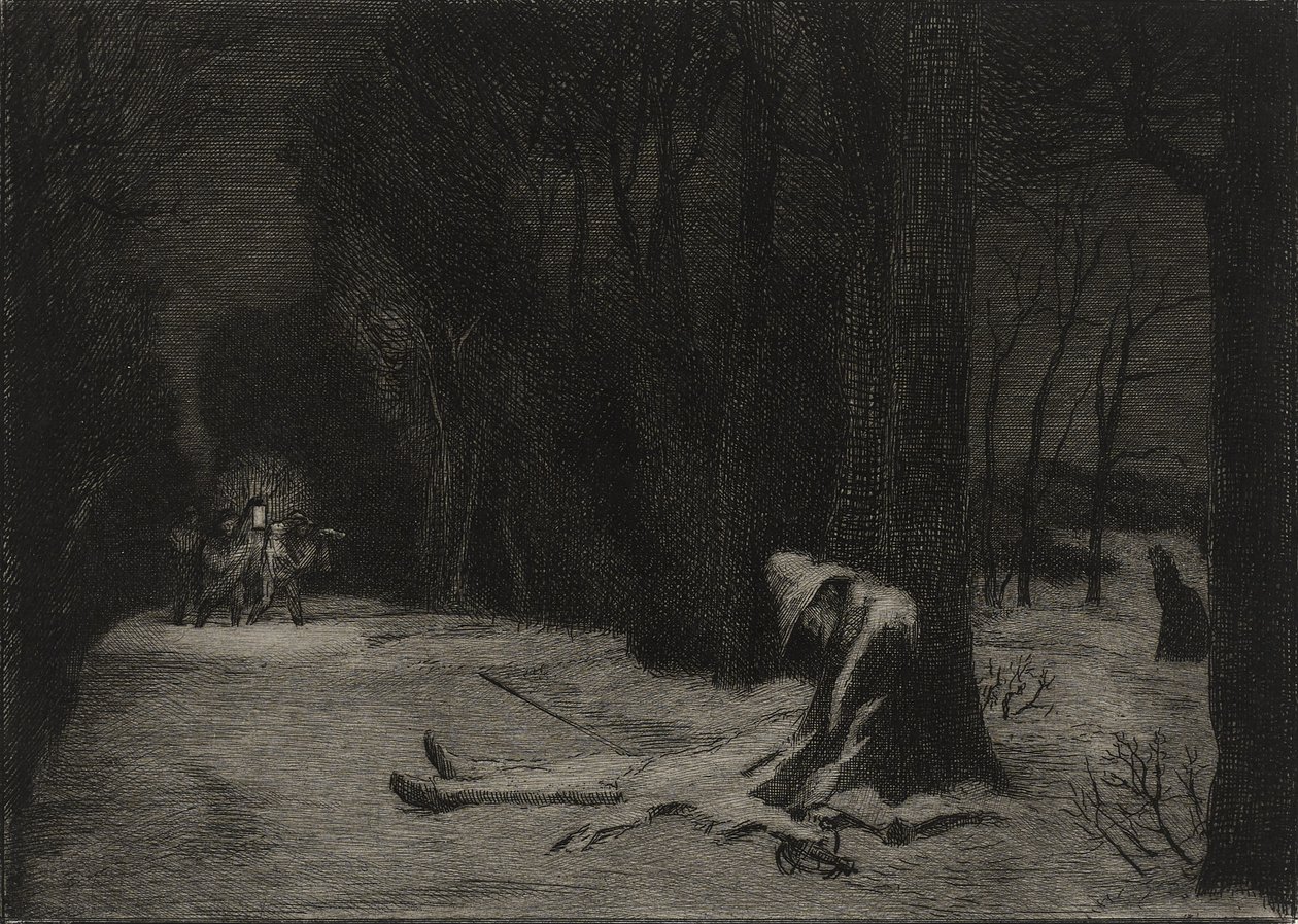 La Mort de Matamore (rézkarc) alkotó: Felix Bracquemond