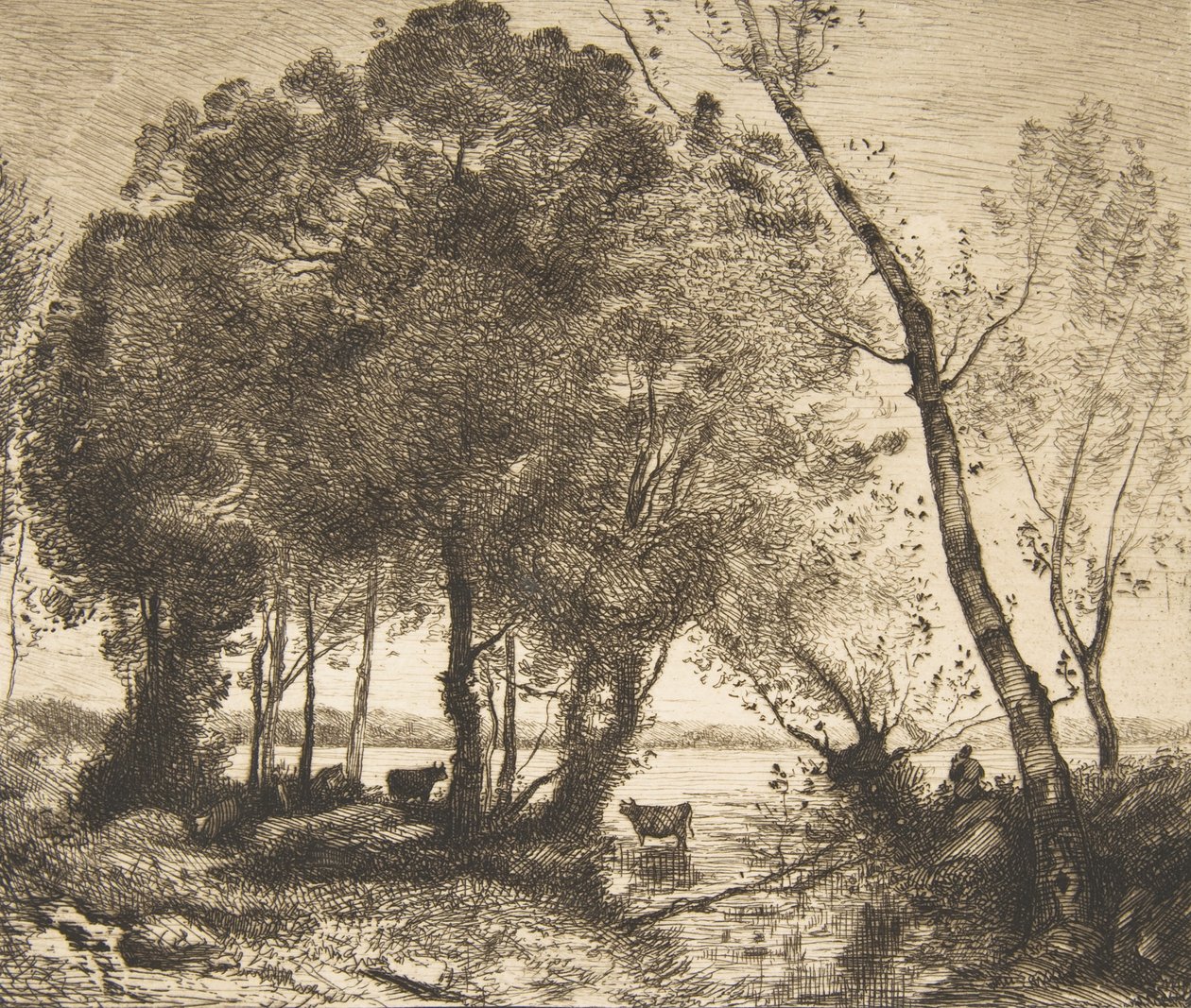 A tó, 1861. alkotó: Felix Bracquemond