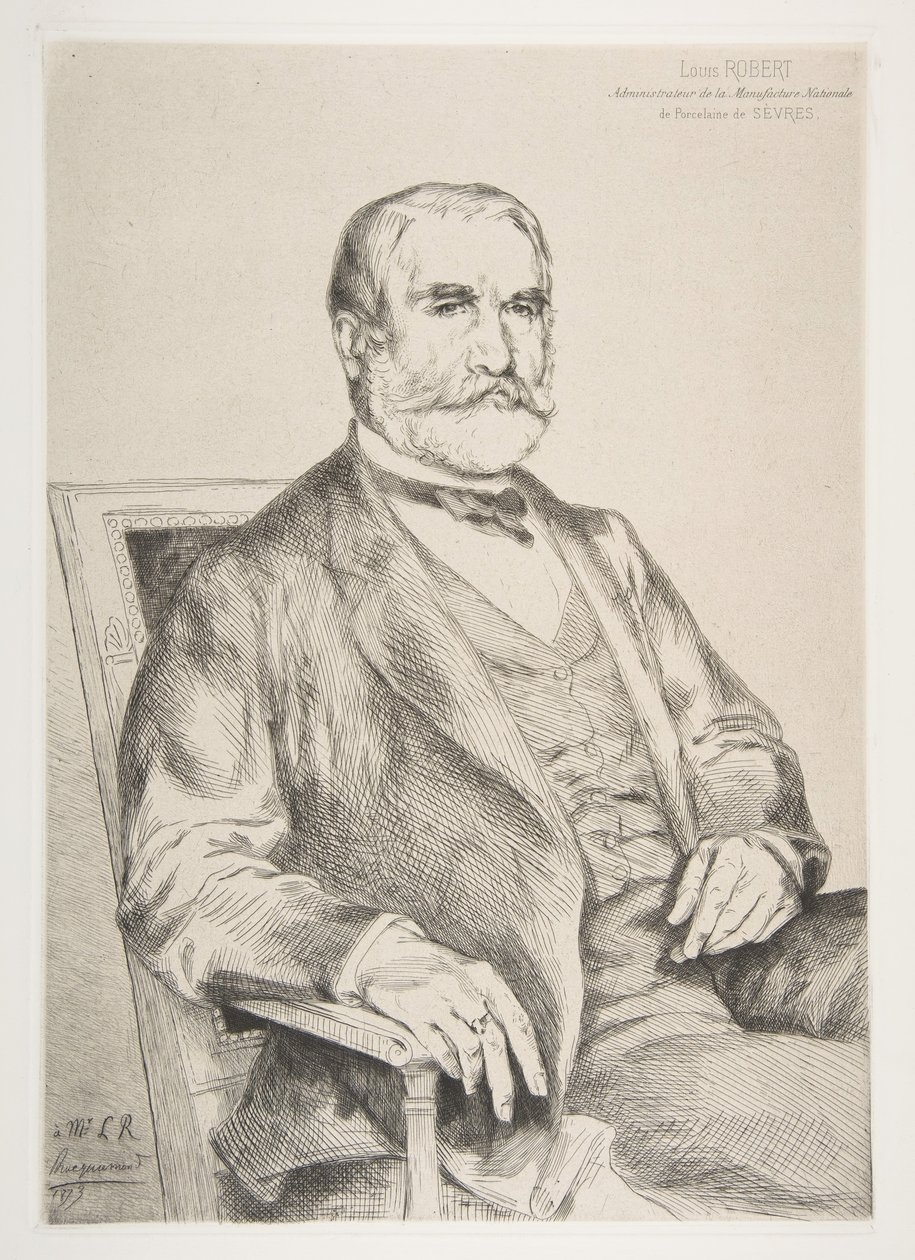 Louis Robert portréja, 1873. alkotó: Felix Bracquemond