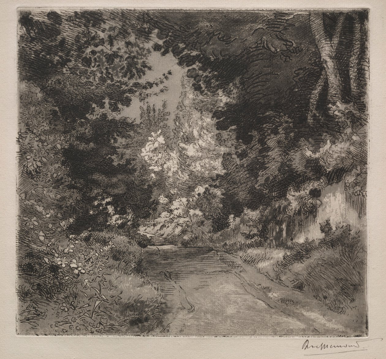 Út Sèvres-be, c. 1872. alkotó: Felix Bracquemond