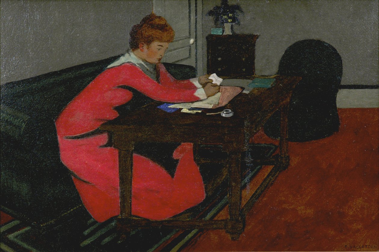 Misia az íróasztalánál, 1897 alkotó: Felix Edouard Vallotton