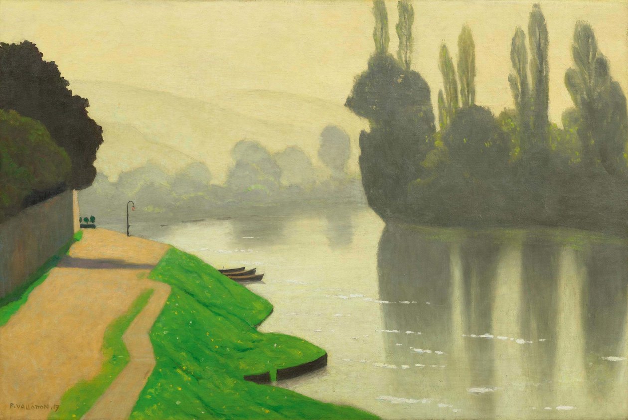 Reggeli köd Andelysben, 1917. alkotó: Felix Edouard Vallotton