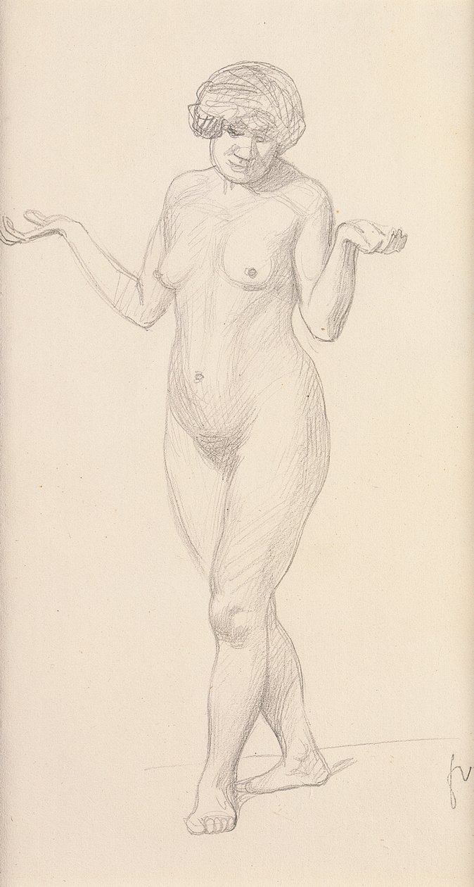 Meztelenül állva, arccal előre alkotó: Felix Edouard Vallotton