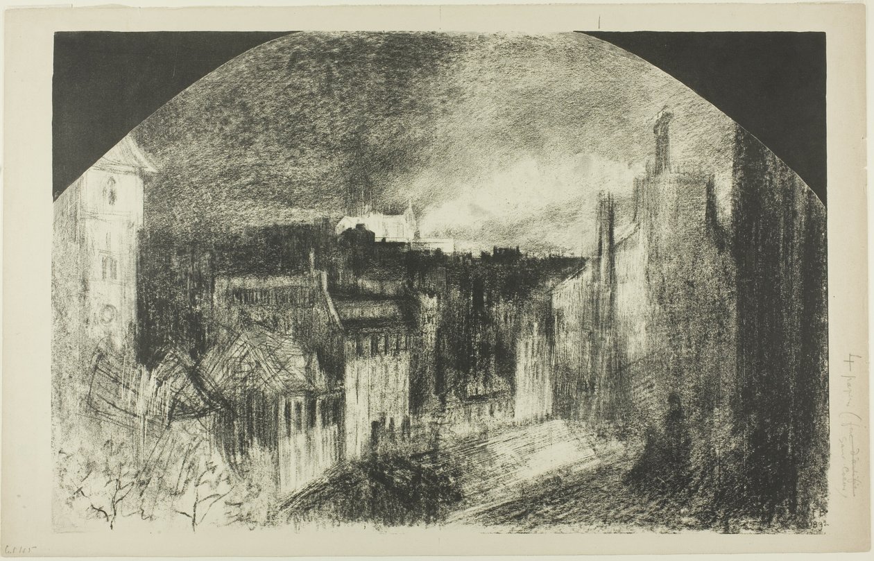 Bastille-nap Montmartre-ban alkotó: Felix Hilaire Buhot