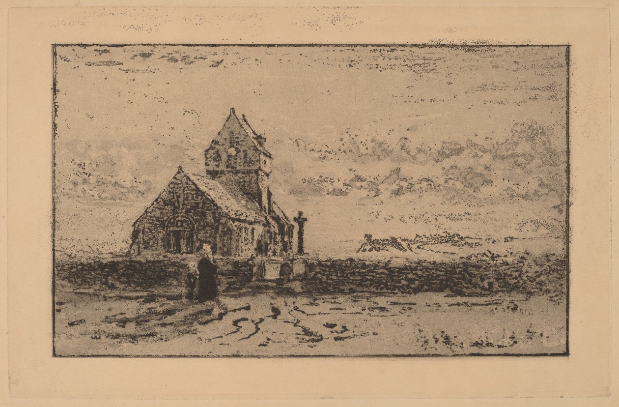 Jobourgi templom, 1887. alkotó: Felix Hilaire Buhot