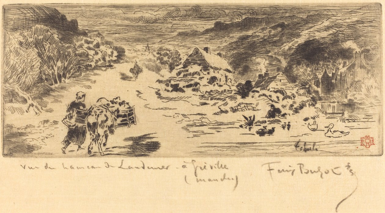 A Landemer Hague bejárata, c. 1873. alkotó: Felix Hilaire Buhot