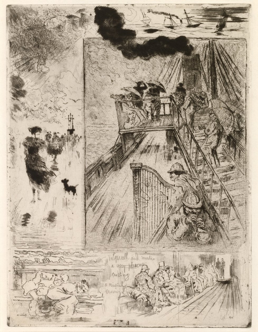 La Traversee The Passage, 1879-1885. alkotó: Felix Hilaire Buhot