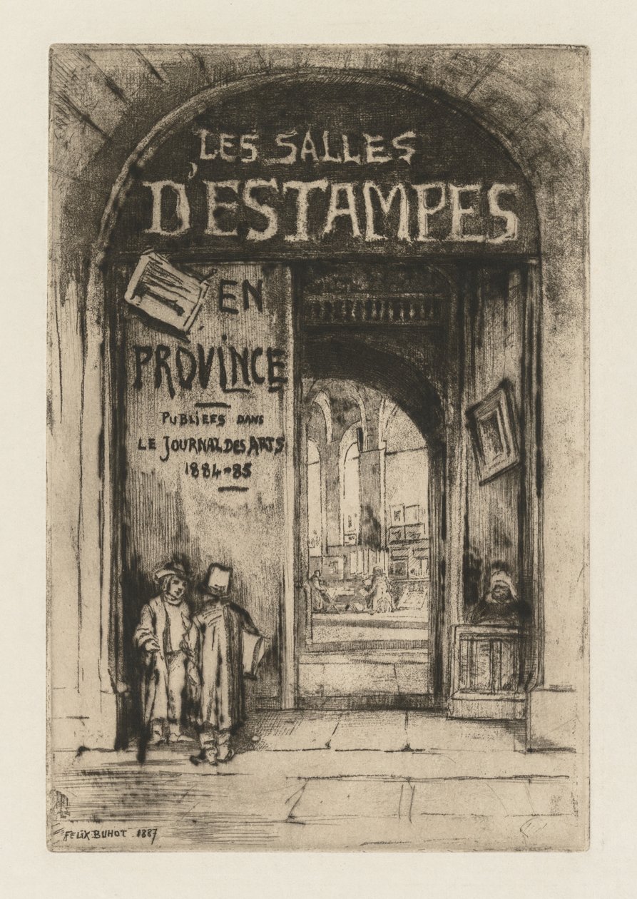 Nyomdaszobák a tartományokban, 1877. alkotó: Felix Hilaire Buhot