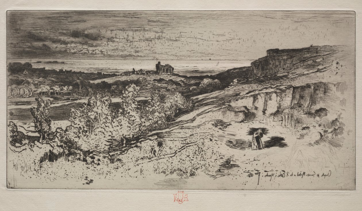 A Saint-Michel kápolna LEstre-ben, 1881. alkotó: Felix Hilaire Buhot
