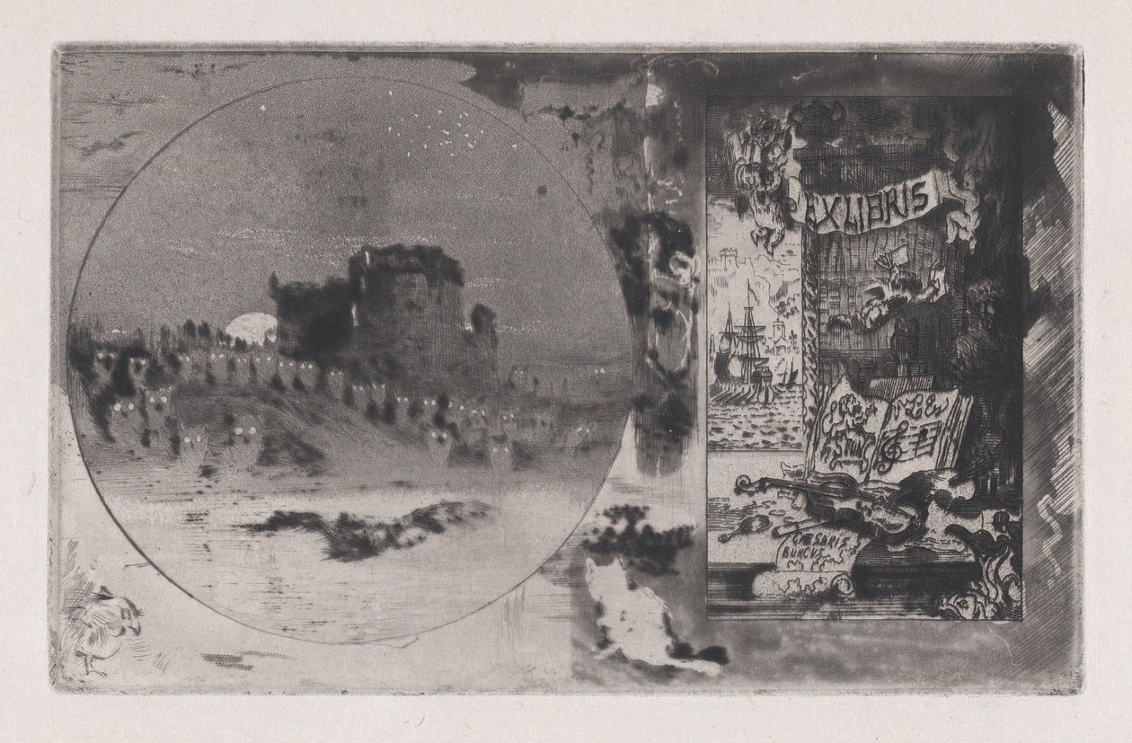 A bagoly kastélya, 1867-98. alkotó: Felix Hilaire Buhot