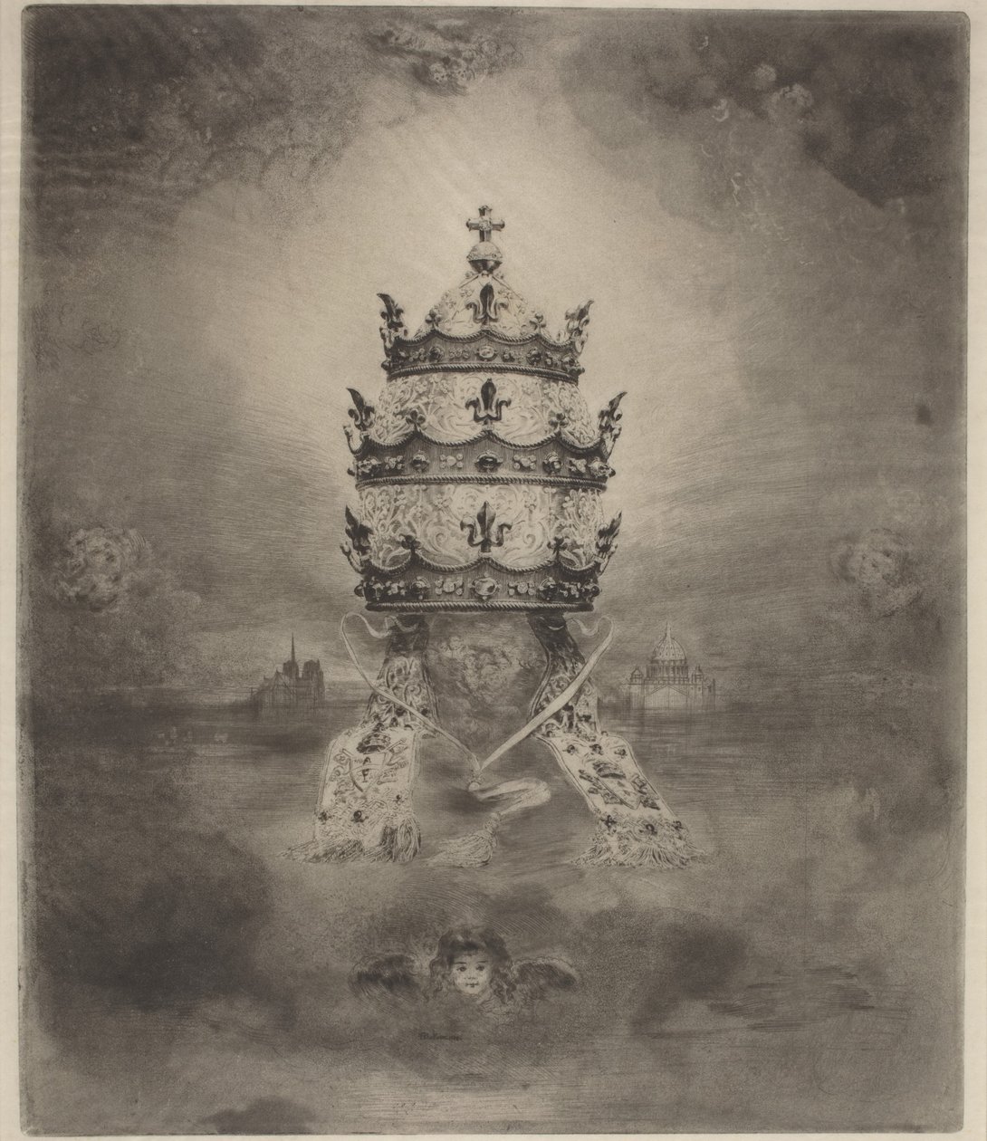 A tiara, 1888. alkotó: Felix Hilaire Buhot
