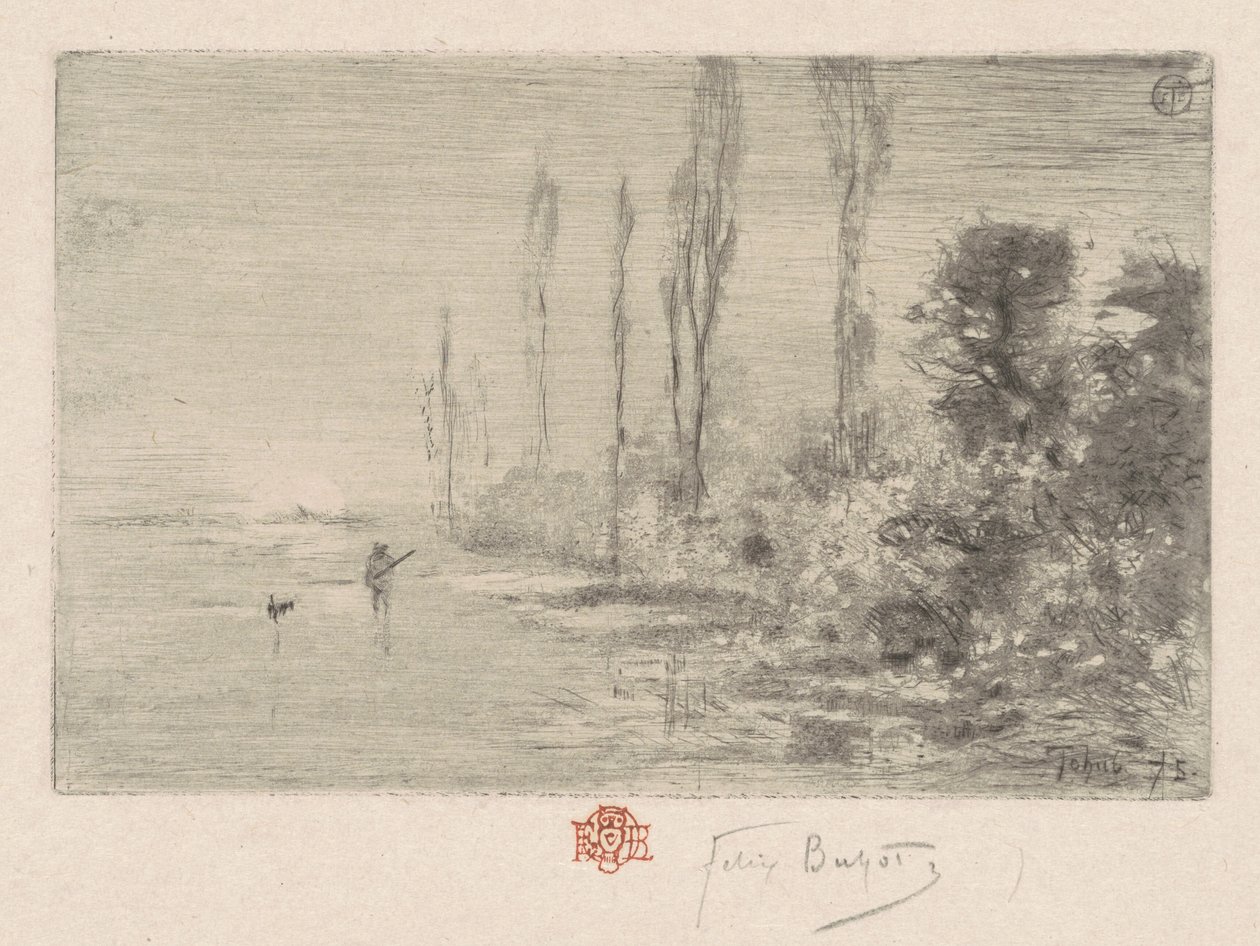 Egy őszi reggel Őszi délután, 1875. alkotó: Felix Hilaire Buhot