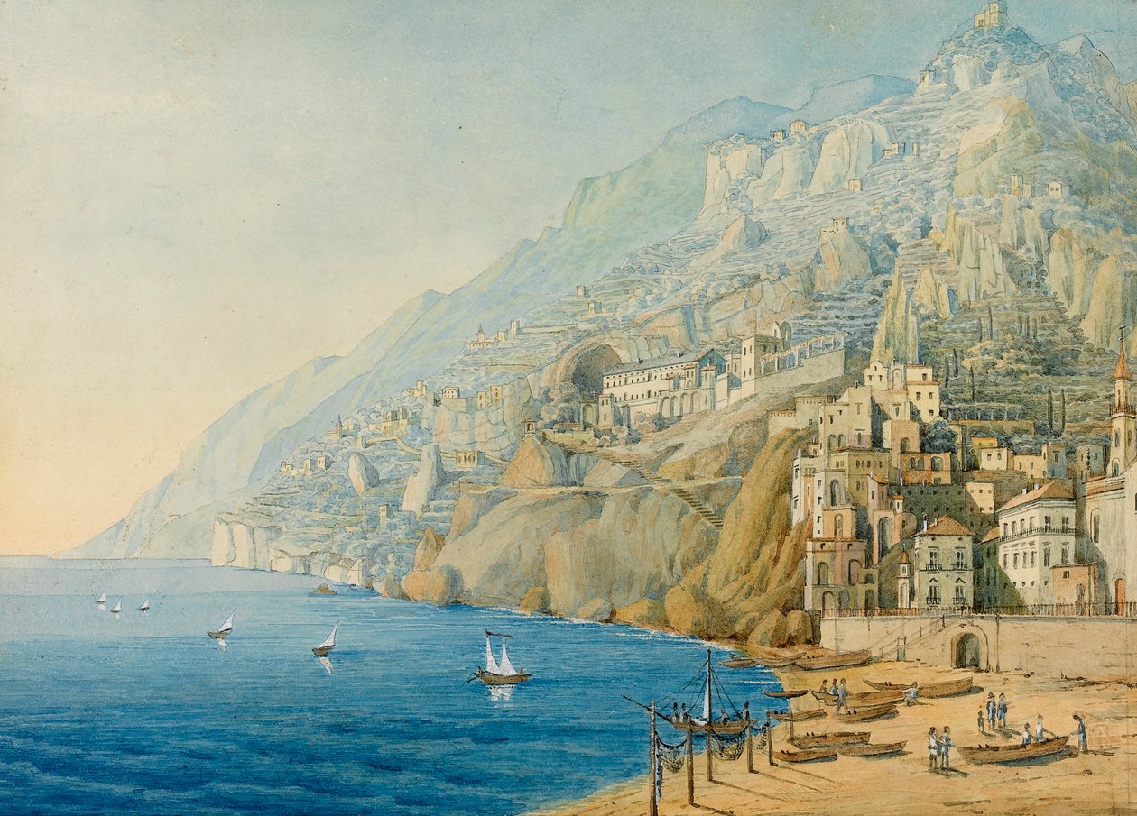 Az Amalfi-part, 1839. alkotó: Felix Mendelssohn Bartholdy