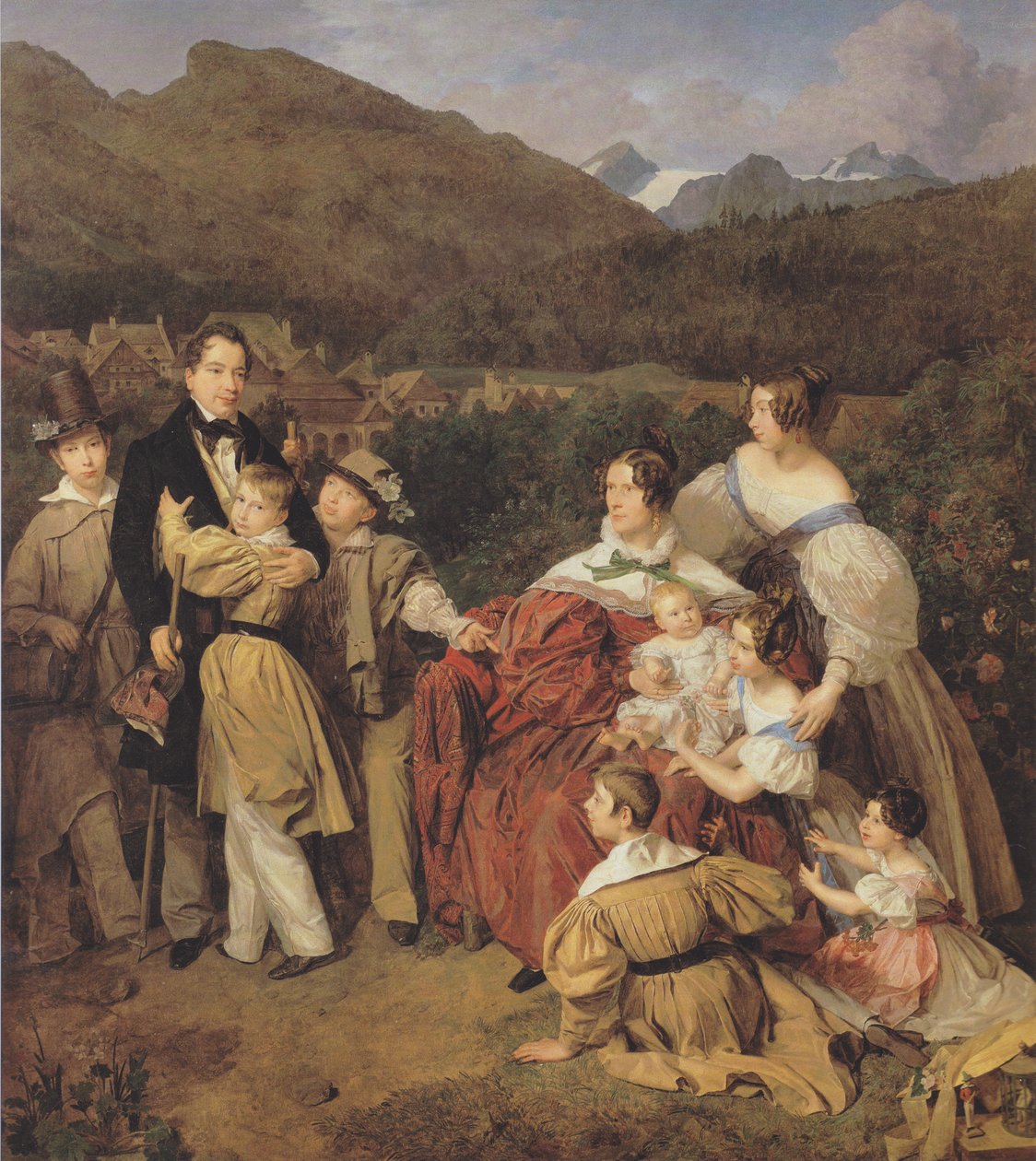 Dr. Josef August Eltz családja alkotó: Ferdinand Georg Waldmuller