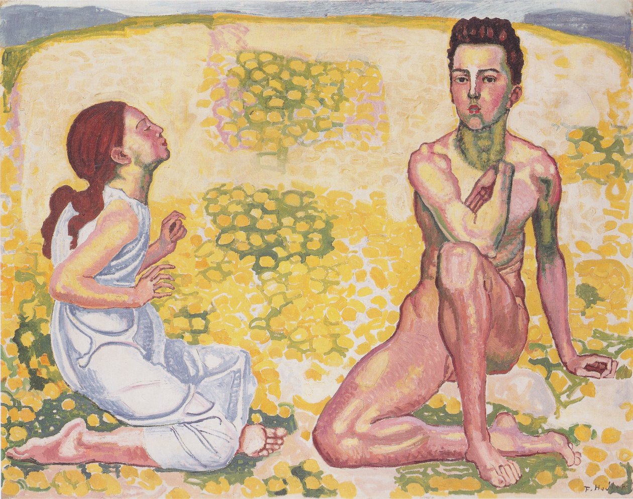 Der Fruhlingn Angol: Tavasz alkotó: Ferdinand Hodler
