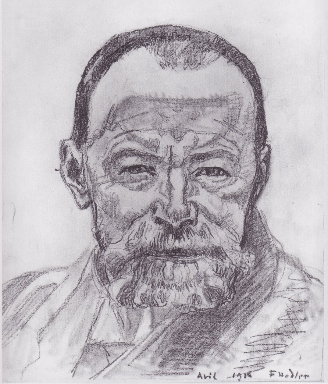 Önarckép-tanulmányok. alkotó: Ferdinand Hodler