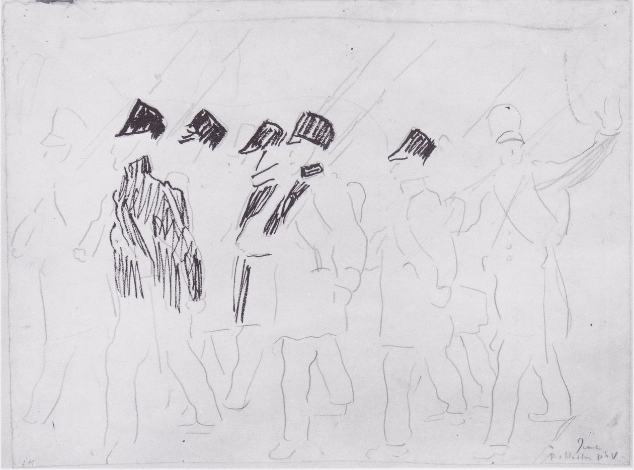 Kiköltöző katonák2 alkotó: Ferdinand Hodler