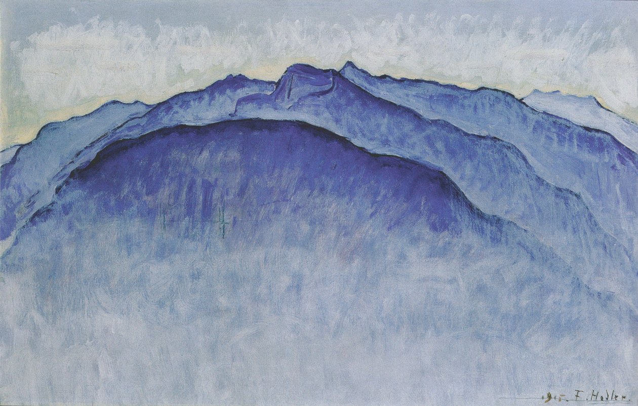 Reggel hegycsúcsok alkotó: Ferdinand Hodler