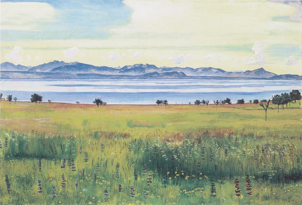 Genfi -tó St Prexből alkotó: Ferdinand Hodler