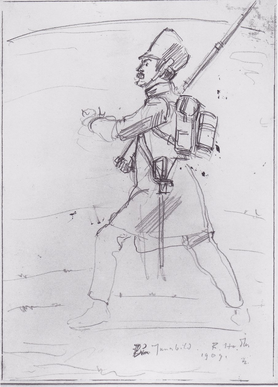 Fusilier menetel balra alkotó: Ferdinand Hodler