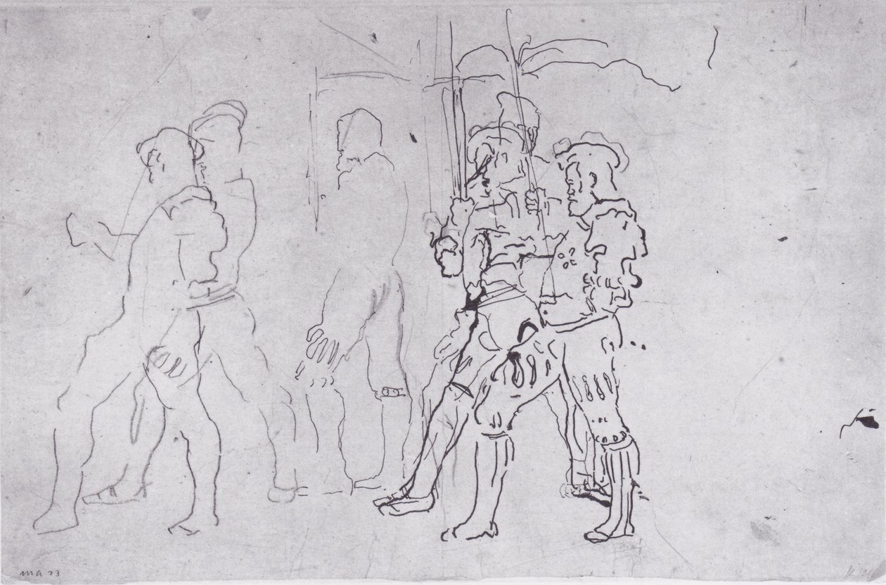 Harcos balra lépve alkotó: Ferdinand Hodler