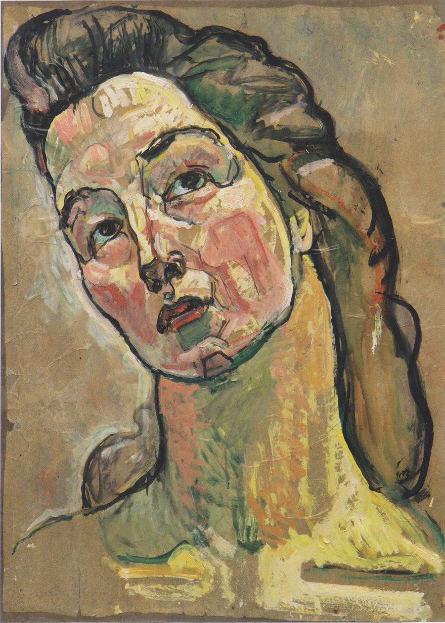 Portré tanulmány a "Kilátás a végtelenbe" témához alkotó: Ferdinand Hodler