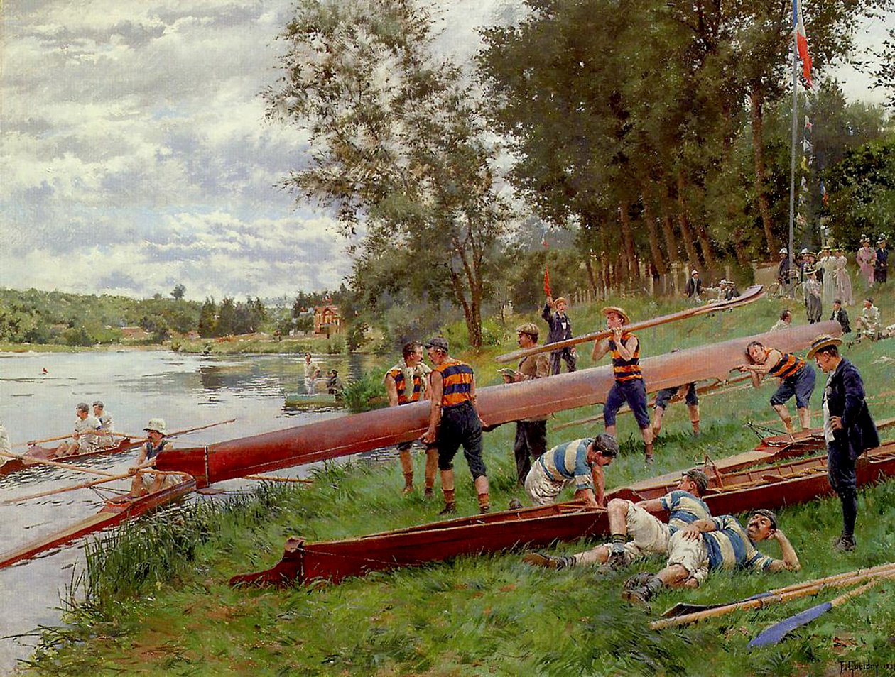 Kenu a Marne-on, 1899 alkotó: Ferdinand Joseph Guildry